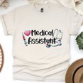 thumbnail image 1 of Medical Assistant Shirt | Stethoscope Syringe Healthcare Tee, Natural, Size XL, 1 of 6
