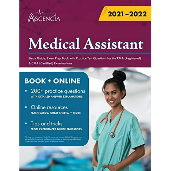 Pre-Owned Medical Assistant Study Guide: Exam Prep Book with Practice Test Questions for the RMA (Registered) & CMA (Certified) Examinations, 9781635309423, 1635309425, Paperback,