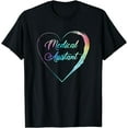 thumbnail image 1 of Medical Assistant T Shirt: Trendy Colorful Heart Beat Tee, 1 of 4