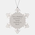 thumbnail image 1 of Medical Assistant's Christmas Cheer Snowflake Ornament, Handcrafted from Premium Stainless Steel, Gifts from Men to Medical Assistants, 1 of 3