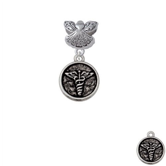 Medical Caduceus Seal - Guardian Angel Charm Bead