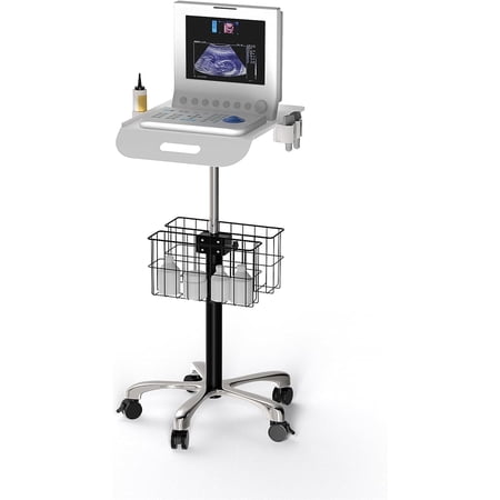 Pochar Medical Trolley Cart with Wheels - Stainless Steel Rolling Medical Cart for Laptop Scanner Ultrasound EKG, Ideal for Dental Offices, Hospitals, Labs