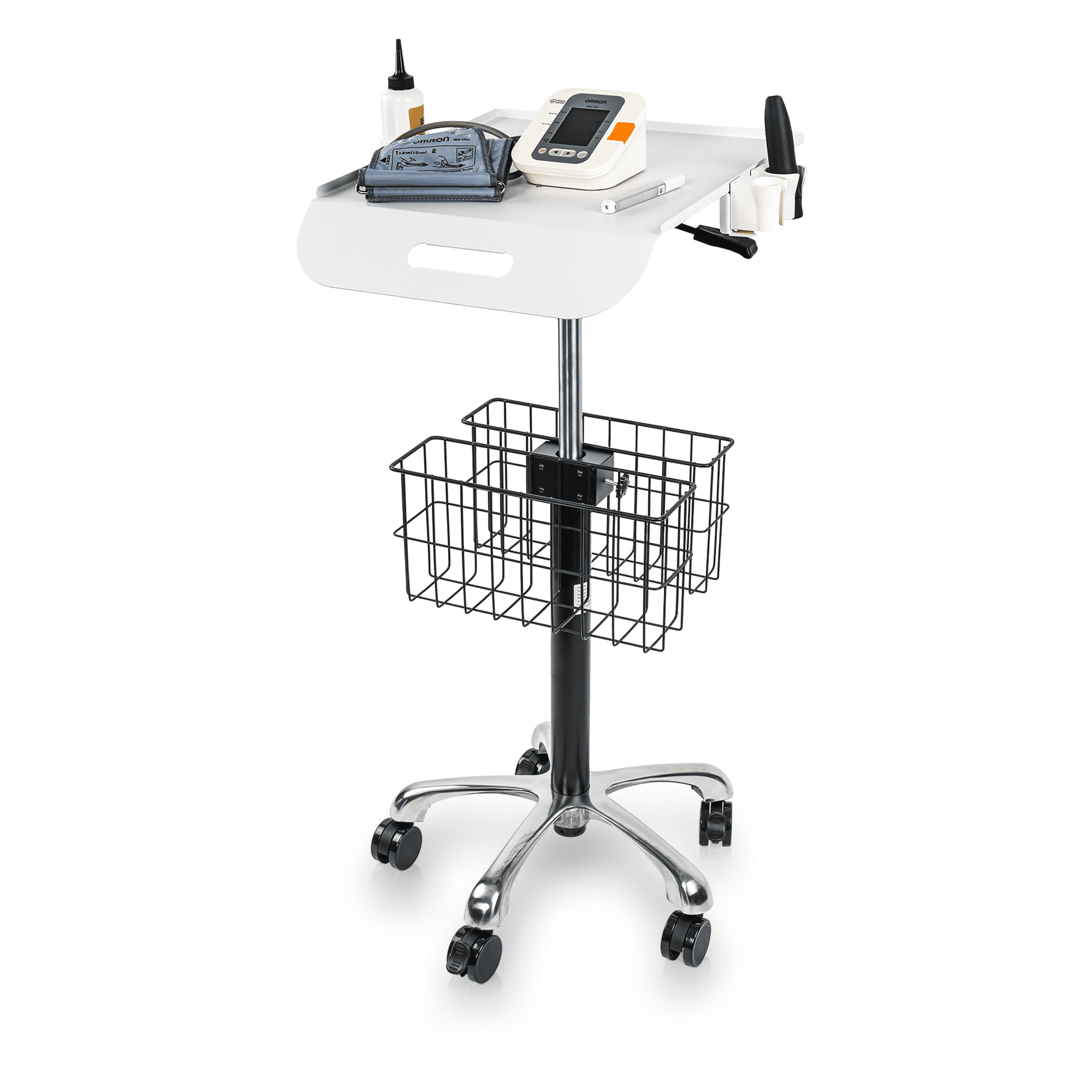 Medical Cart Mobile Trolley Cart with Wheels 27.5