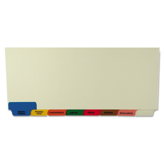 Medical Chart Divider Sets, Bottom Tab, 8-1/2 x 11-3/8, Tabbies 54500 Style, 200 Sets/Box