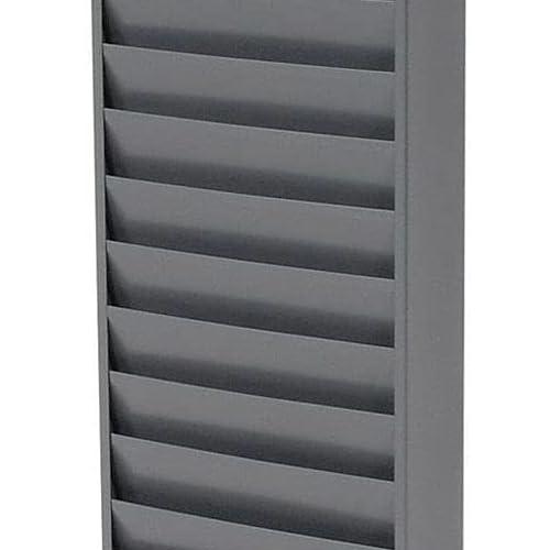 Medical Chart Hanging Wall File Holder, 20 Pockets, Gray