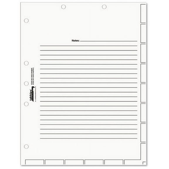 Medical Chart Index Divider Sheets, 11 X 8.5, White, 400/box | Bundle of 2 Boxes