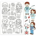 thumbnail image 1 of Medical Clear Stamp Doctor Words Silicone Stamp Cards Rabbit Mice Pattern Rubber Stamps Transparent Stamps for Card Making Photo Album Decoration and DIY Scrapbooking, 1 of 7