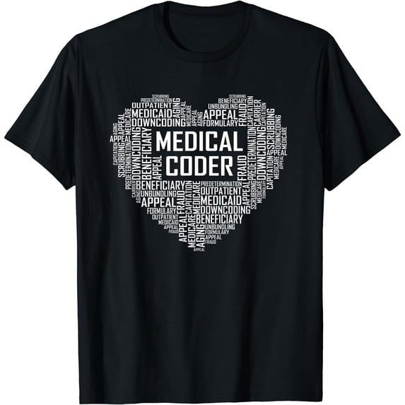 Medical Coder Heart Gift Graduation Graduate Gifts T-Shirt
