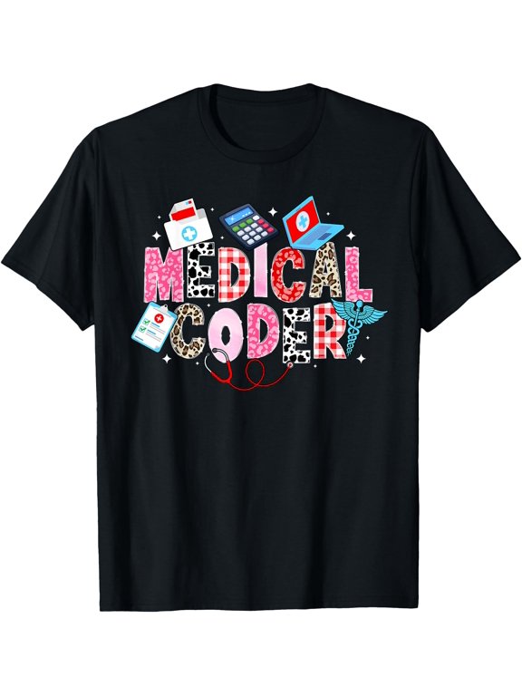 Medical Coder Leopard Medical Coding Medical Coders T-Shirt