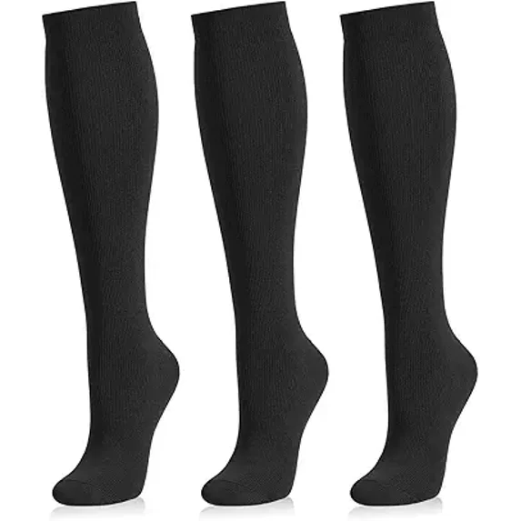 Compression Socks for Women and Men 3 Pairs 20-30 mmHg Knee High Christmas Compression Stockings Circulation Best for Running Athletic Nurses