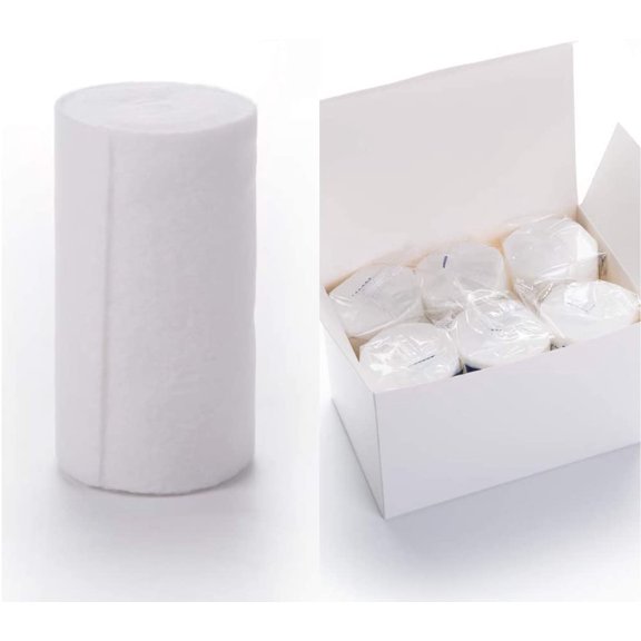 Medical Cotton Cat Padding Roll, 4 Inch x 8 feet, Individual Pack(Pack of 6)