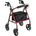 thumbnail image 1 of Aluminum Rollator with Removable Wheels, Red, 1 of 3