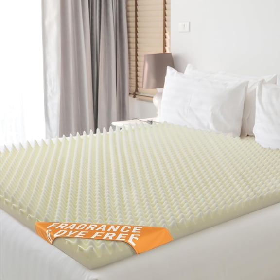 Medical Egg Crate Mattress Topper, Fragrance-Free, Dye-Free, Convoluted Foam for Pain Relief on Pressure Sores, Ventilated Therapeutic Support and Recovery, Hospital Bed Twin (79" x 35")