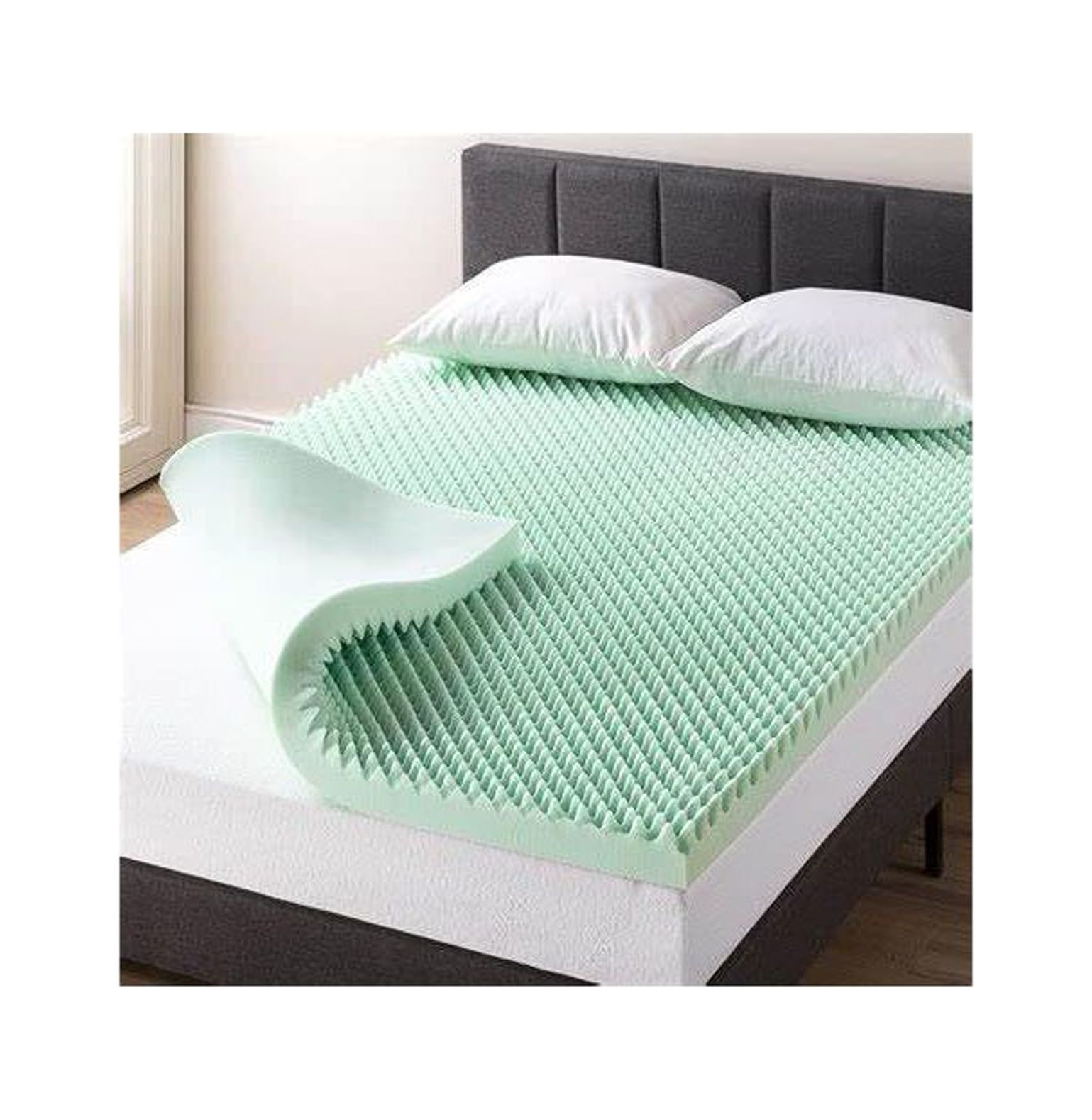 Medical Egg Crate Mattress Topper, Ventilated, Convoluted Foam for