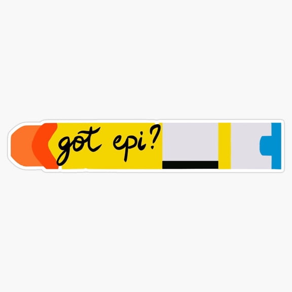 Medical Emergency Auto Injector EpiPen Inside Health Safety Travel Alert Label Decal For Box Sticker