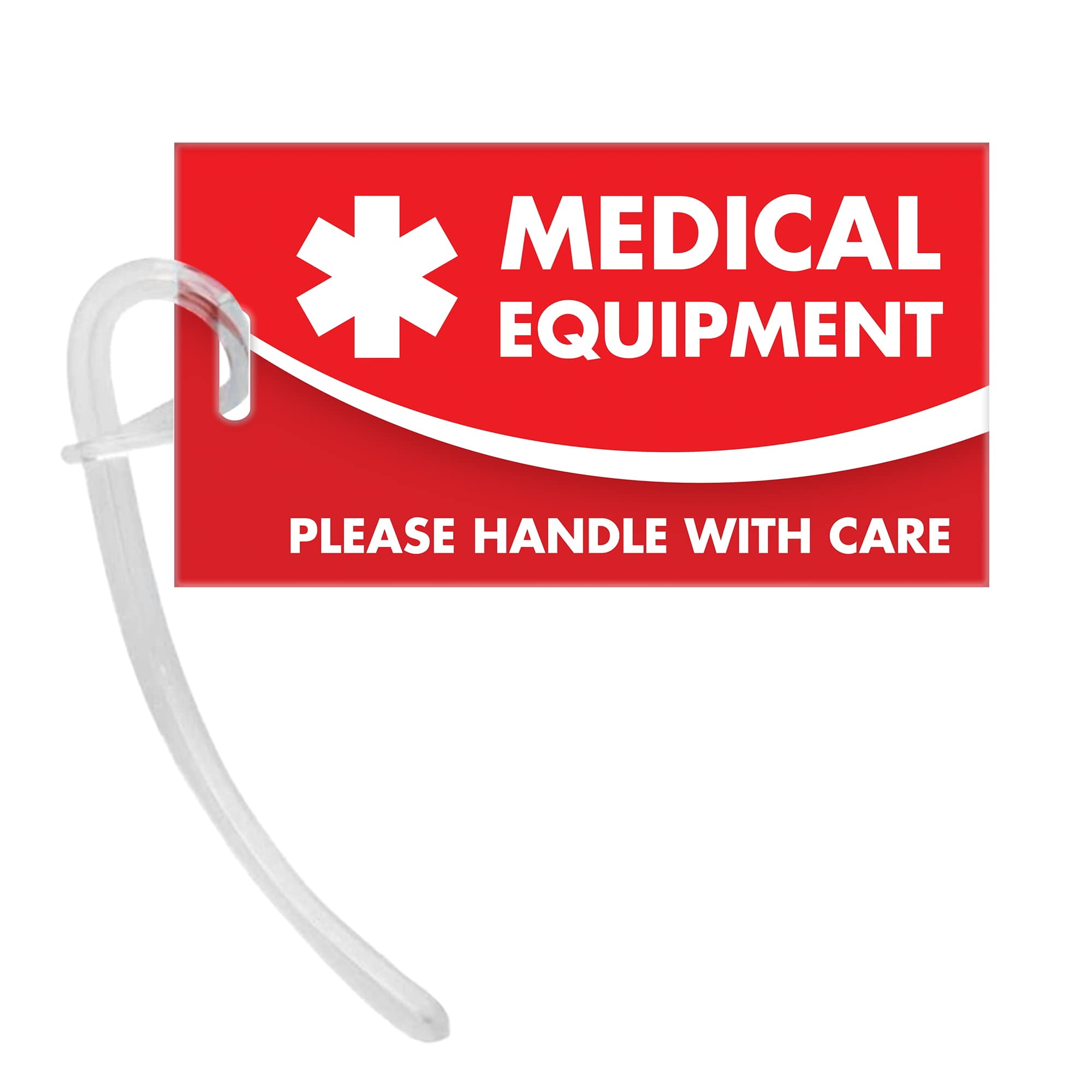 Medical Equipment ID Identification Luggage Tags | Red and White ...