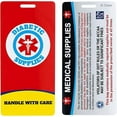 thumbnail image 1 of Medical Equipment Luggage Tag, Medical Equipment ID Identification Luggage Tag Medical Alert Bag Tag Travel Supplies (2.1" X 4.5", Diabetic - Red)Gialer, 1 of 4