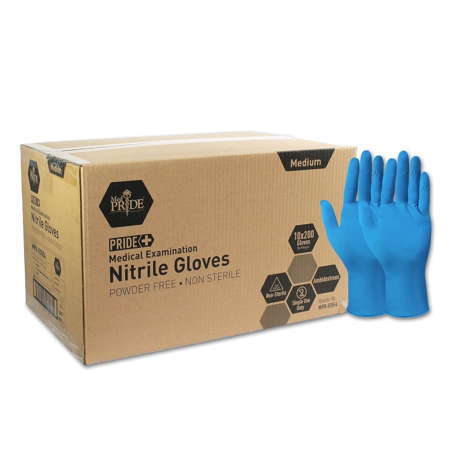 Medical Exam Nitrile Gloves Medium 2000pc