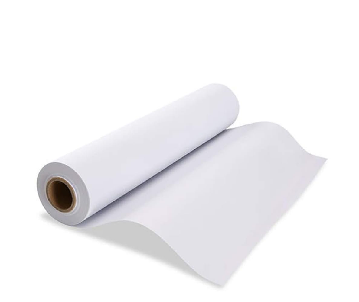 Medical Exam Table Paper Roll, 18 Inch x 125 Feet. Pack of 12 White