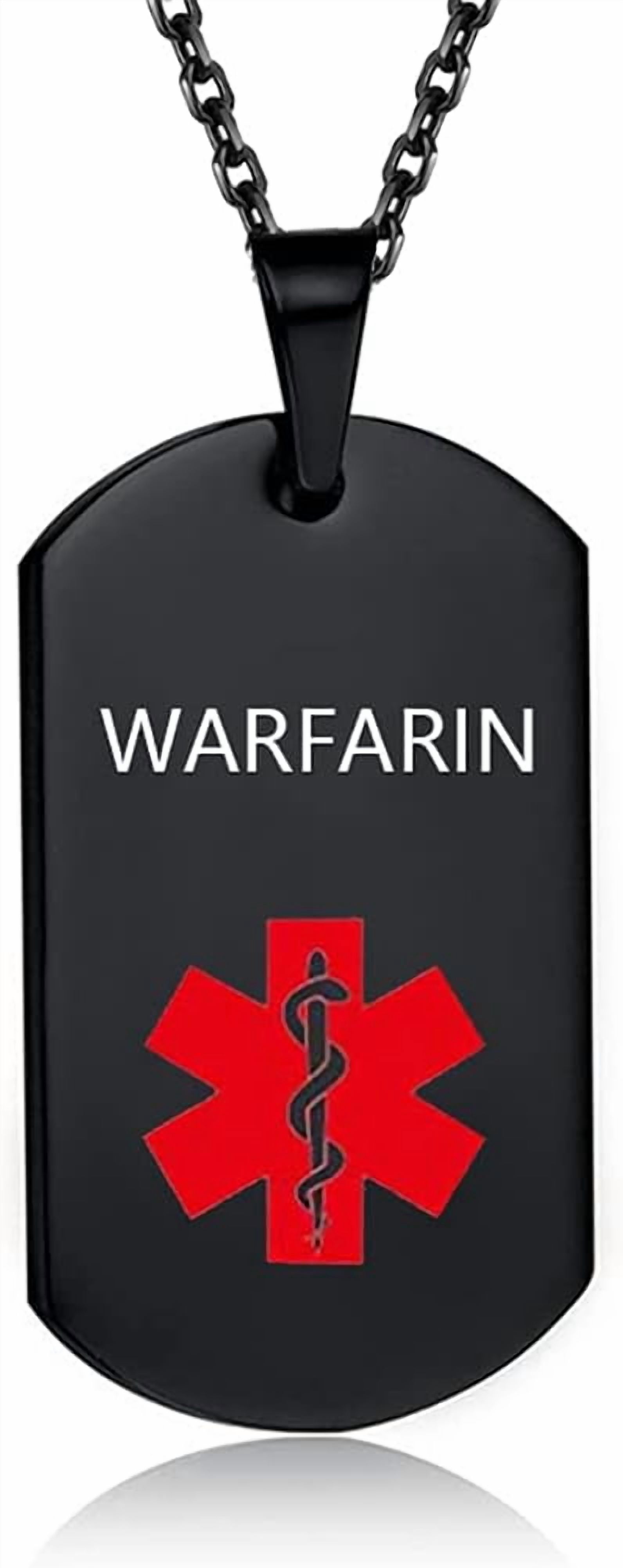 Medical Fine Alert ID Necklace Pendant suitable for Men Women Top-tier ...