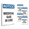 thumbnail image 1 of Medical Gas In Use OSHA Notice Rigid Plastic Sign 18 Inch x 12 Inch - 5 Pack, 1 of 8