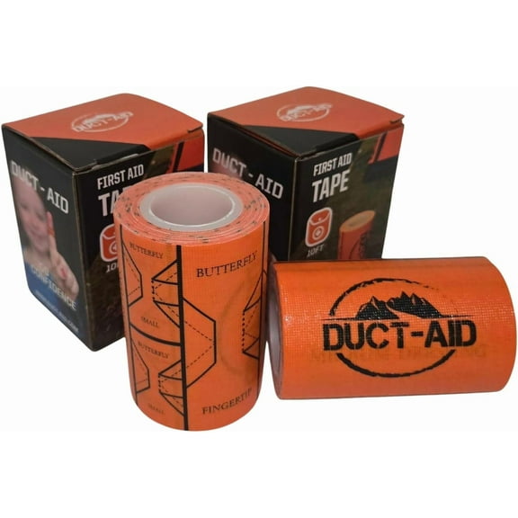 Duct-Aid First Aid Kit Medical Tape, Adhesive bandaids for Emergency Care and Wound Care, 10ft 2-pack