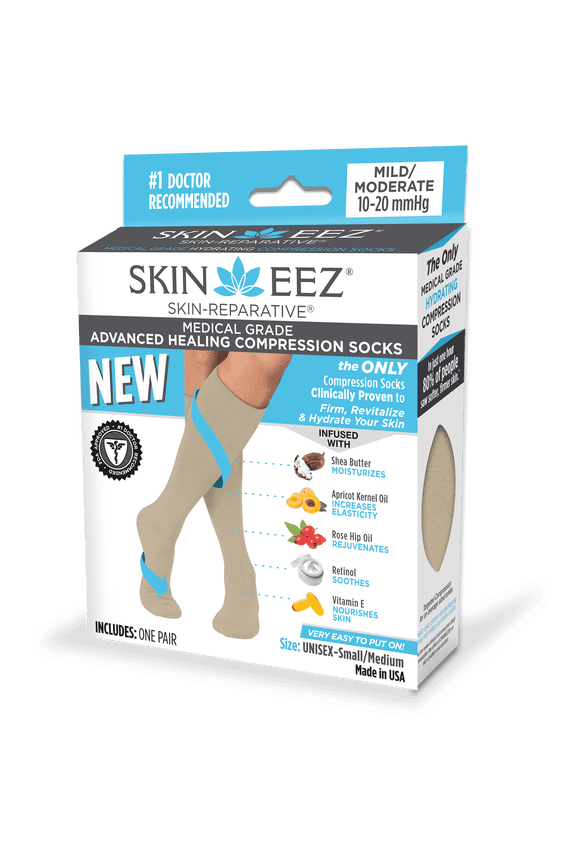 Skineez Medical Grade Advanced Healing Compression Socks 10-20mmHg Mild/Medium