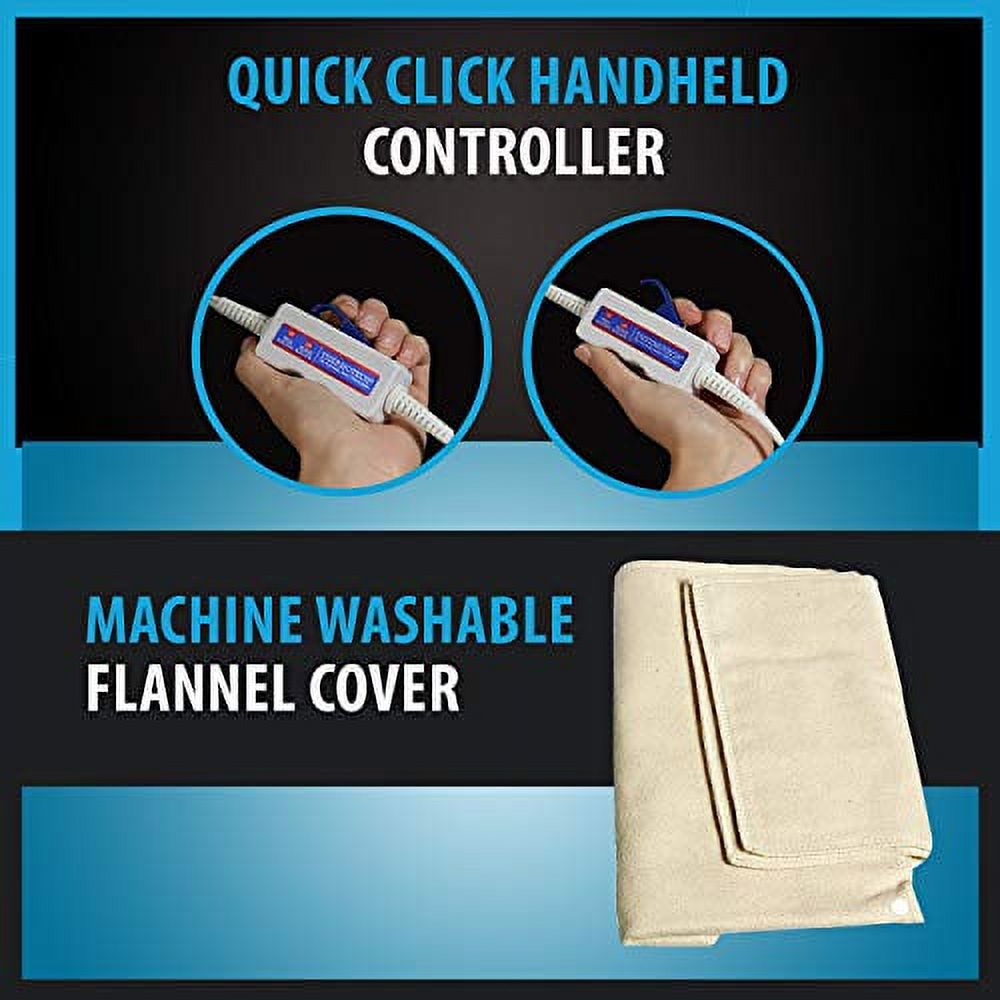 Medical Grade Heating pad with Automatic Moist Heat by Thermotech, High Heat Heating pad for