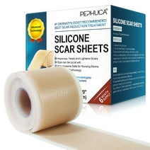 Medical Grade Silicone Scar Sheets - 1.6" x 120" Reusable Silicone Tape Roll for Acne, Keloid, Burn, C-Section & Surgery Scar Treatment, Painless Removal, 6-8 Month Supply by SEFUDUN