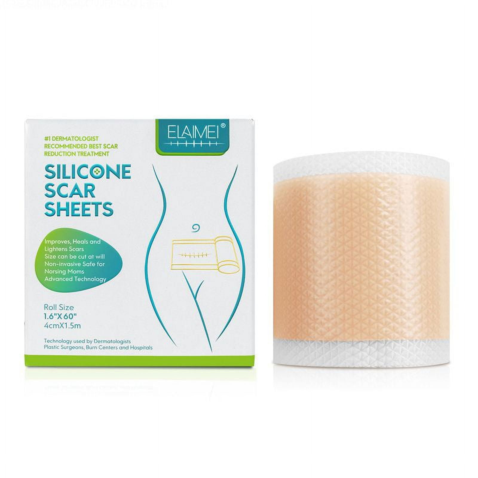Silicone Scar Sheets (1.6 x 120 Roll-3M) UPGRADE Transparent Silicone  Scar Tape, Scars Removal Treatment - Reusable Silicone Scar Strips for  Keloid