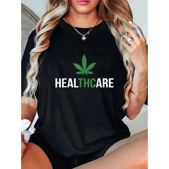 Medical Healthcare T-Shirt | THC Canabis Shirt T-Shirt Short Sleeve T-Shirt Women's Men's Graphic Tee Causal Tops