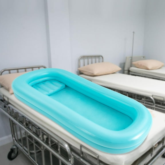 Medical Inflatable Bathtub & Electric Air Pump, Bedside Shower Bathtub