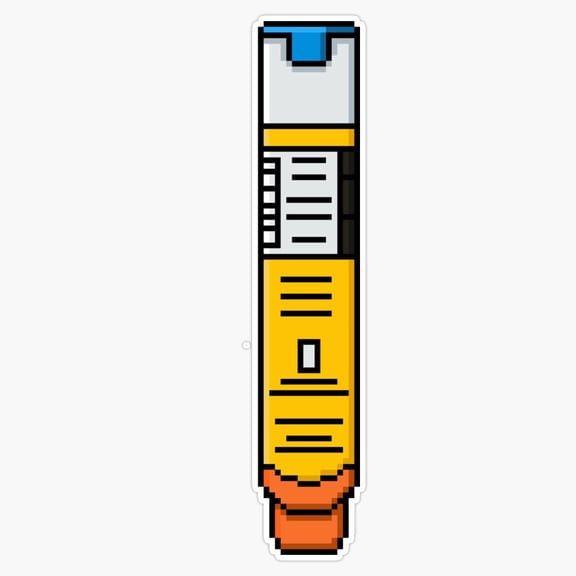 Medical Intramuscular Auto Injector EpiPen Inside Food Allergy Awareness Label Decal For Box Sticker