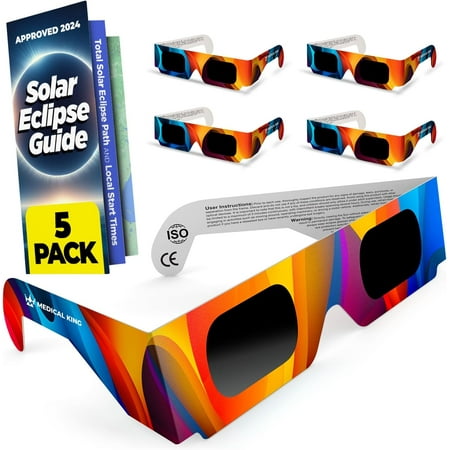 Medical King Solar Eclipse Glasses, 5 Piece