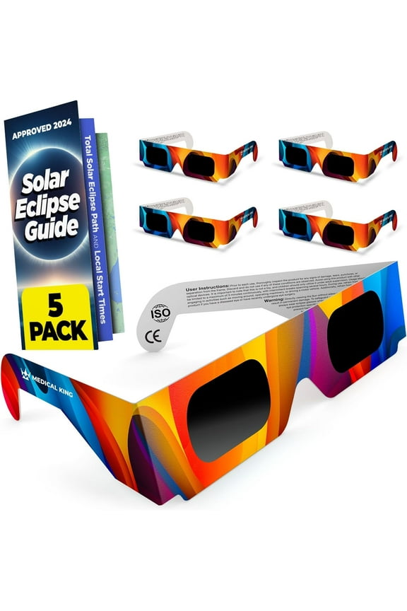 Solar Eclipse Glasses, 5 Piece