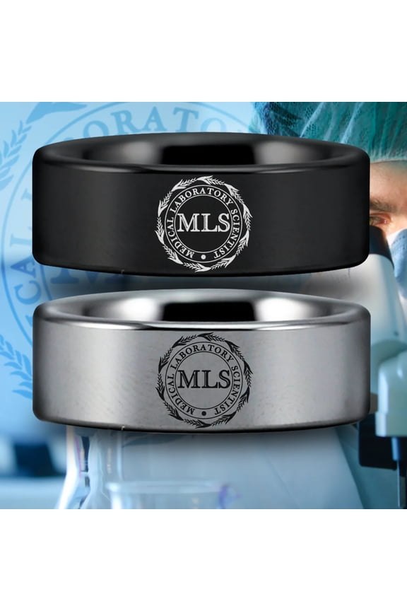 Medical Lab Scientist MLS Tungsten Carbide Ring