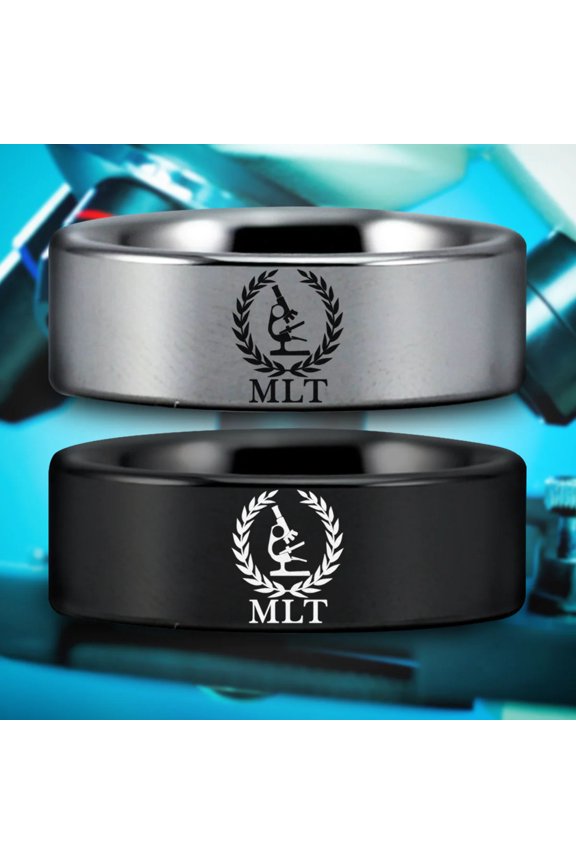 Medical Lab Technician MLT Tungsten Carbide Ring