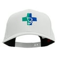 thumbnail image 1 of Medical Logo Embroidered Solid Cotton Twill Pro Style Cap - White OSFM, 1 of 5