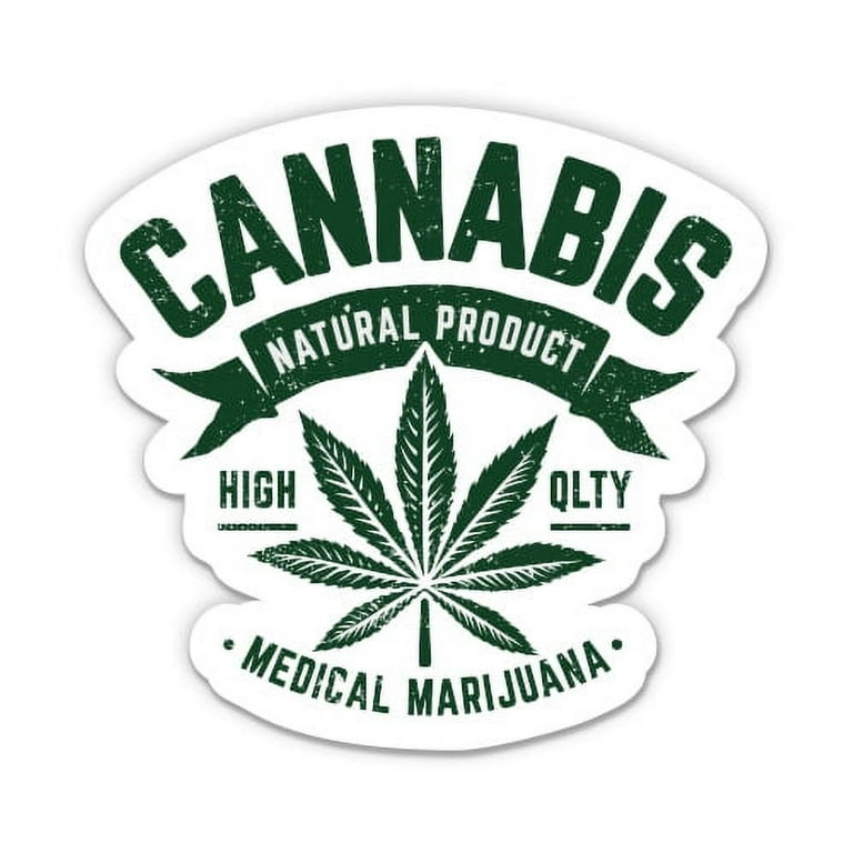 Medical Marijuana Cannabis - 5 Vinyl Sticker - For Car Laptop I-Pad -  Waterproof Decal 