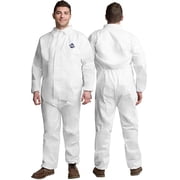 Medical Nation Hazmat Suits Disposable | 1 Pack, Extra Large | Non-Hooded Protective Coveralls - Heavy Duty Full Body Painters Suit for Men & Women Without Hood - Breathable & Water Resistant - XL