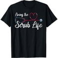 thumbnail image 1 of Medical Nursing Scrub Life Nursery Stethoscope Heart Nurse T-ShirtMen and women, Black T-shirt, size: Extra large, 1 of 4