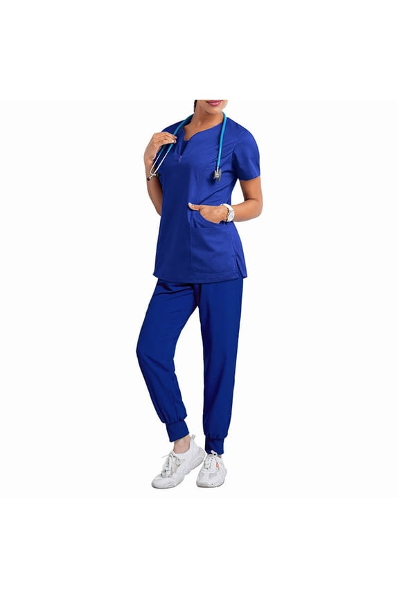 Medical Nursing Scrubs Set Unisex Doctor Surgical Uniform for Clinic and Healthcare Work