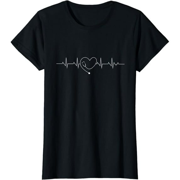 Medical Nursing Stethoscope Nurse Heartbeat Gift Heart Nurse T-Shirt