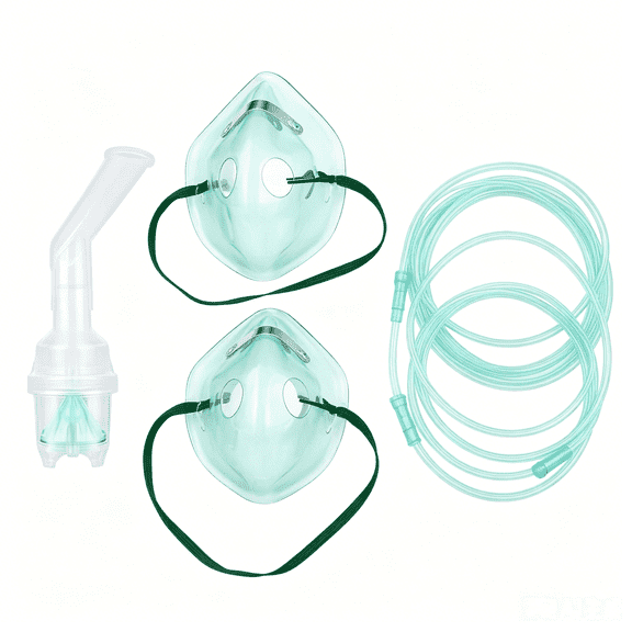 Medical Oxygen Mask for Adult and Pediatric Use, Comfortable Fit Oxygen Breathing Mask for Home Care, Hospitals, and First Aid Kits