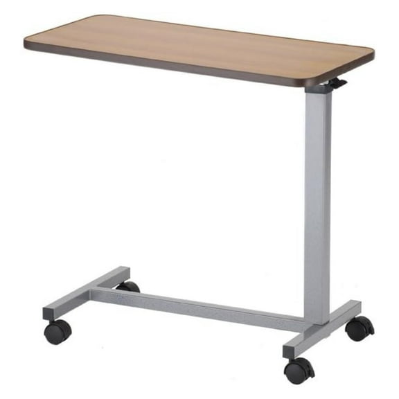 Medical Products Overbed Table with Locking Swivel Wheels, Easy Adjustable Bedside Table, Quick and Easy Assembly