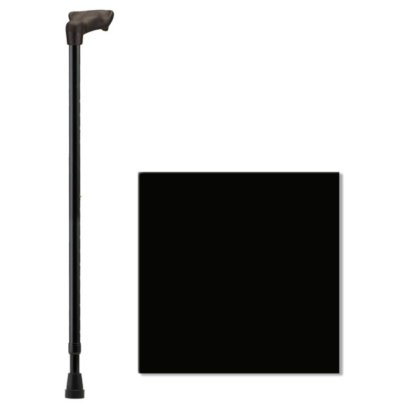 Medical Products Palm Grip Orthopedic Handle Walking Cane for Left Hand, Lightweight and Adjustable, Color Black