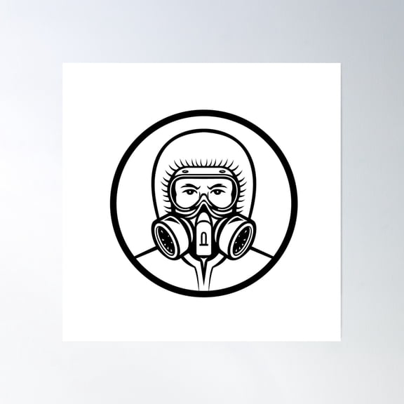 Medical Professional Wearing Rpe Mascot Poster Wall Art, Modern Wall Decor, 24x24 UNFRAMED