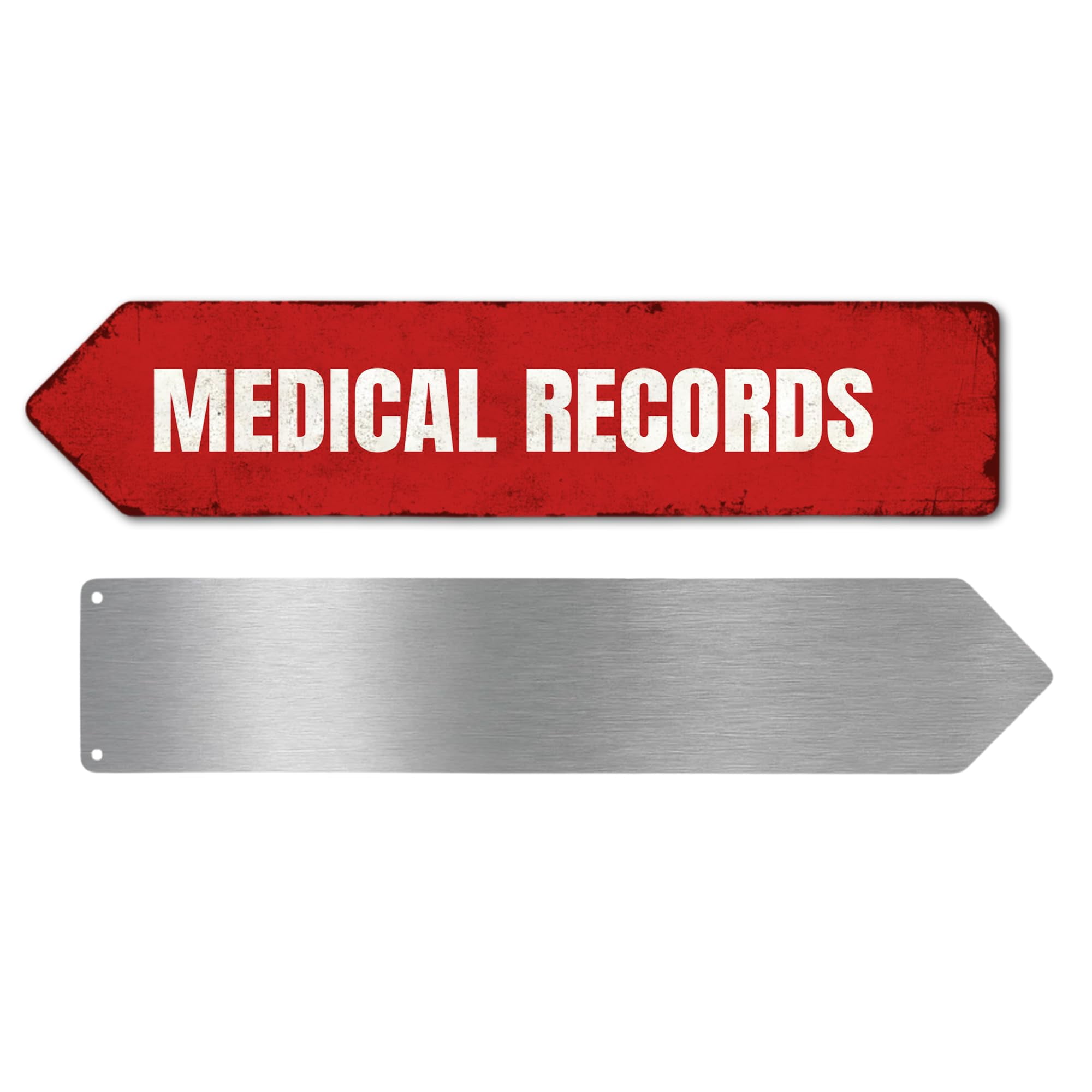 Arr Sign Medical Records Metal Sign by DC | Arrow Metal Directional Signage for ...