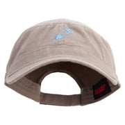 Medical Rescue Needle Embroidered Garment Washed Adjustable Army Cap - Khaki OSFM