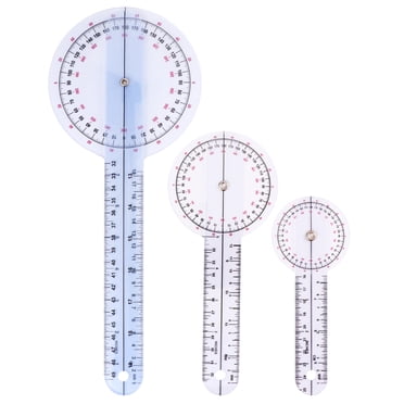 Westcott Protractor Tool Westcott GO-180 Goniometer - 7" Clear Plastic Angle Protractor With 12" Reach Folding Ruler